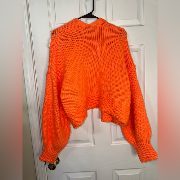 Davi&Dani Bright Orange & White Daisy Cardigan - Picture 8 of 8